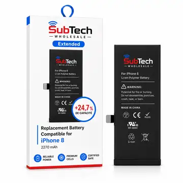 Batterie SubTech Extended pour iPhone 8 Plus – 3440 mAh (+28,6 %)