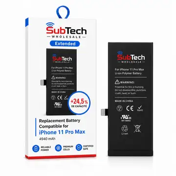 SubTech Extended Battery for iPhone 11 Pro Max – 4940 mAh (+24.5%)