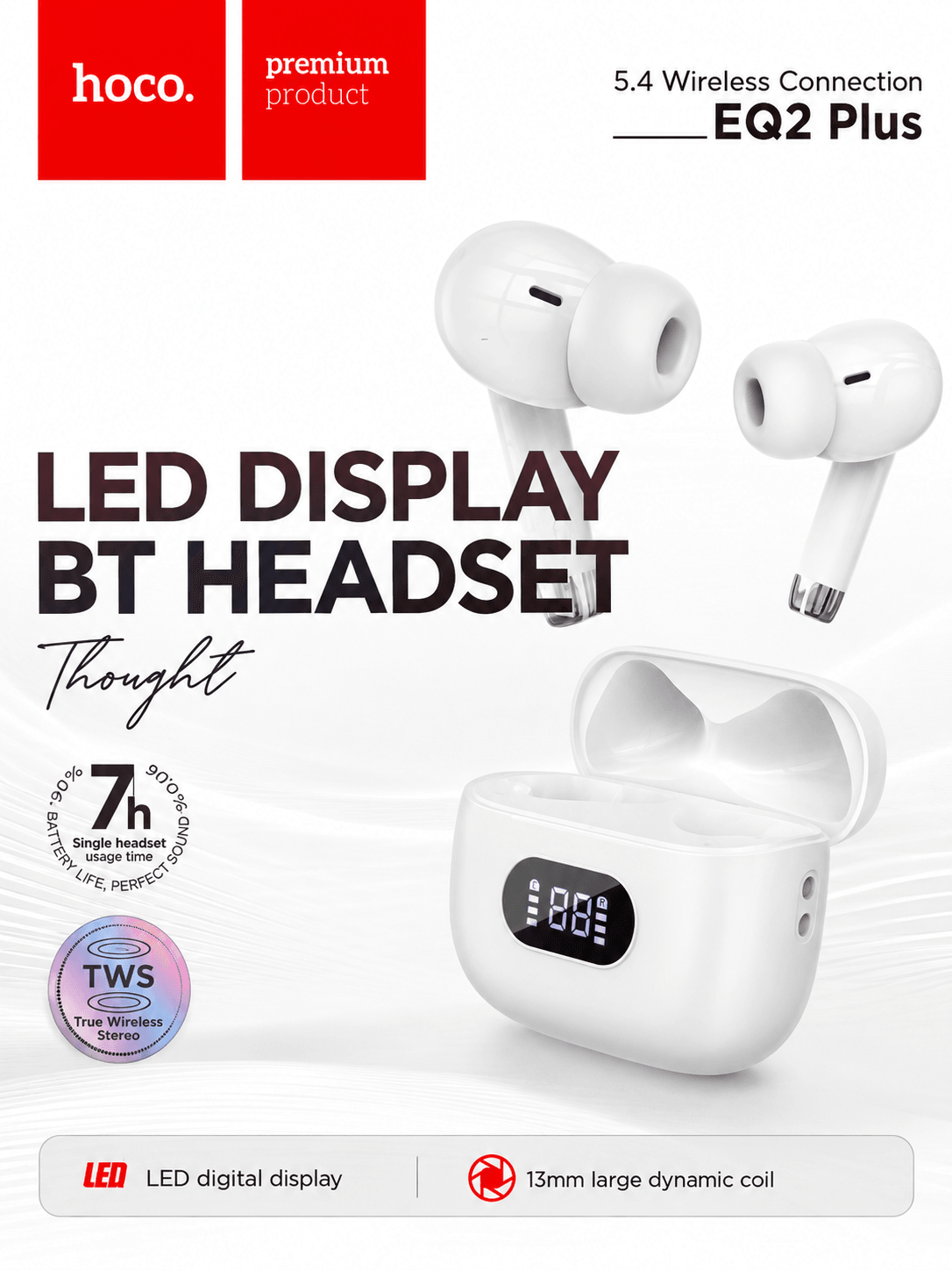 Hoco Wireless Headset Earbuds EQ2 Plus
