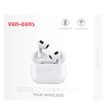 VEN-DENS Wireless Earbuds – White (VD-BT021)