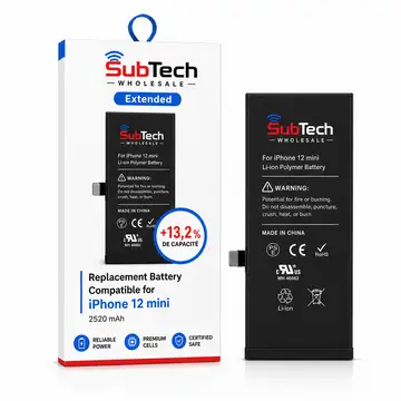 Batterie SubTech Extended pour iPhone 12 mini – 2520 mAh (+13,2 %)