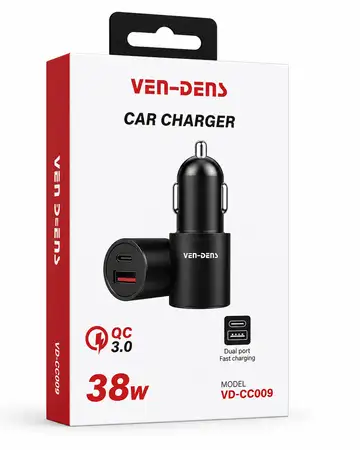 Ven-Dens Car Charger 38W VD-CC009