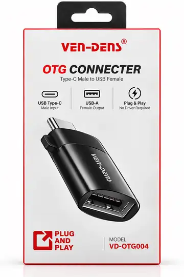 VEN-DENS VD-ADP021 4-in-1 USB-C Multifunction Hub Adapter – 4K HDMI, Dual USB & PD 100W