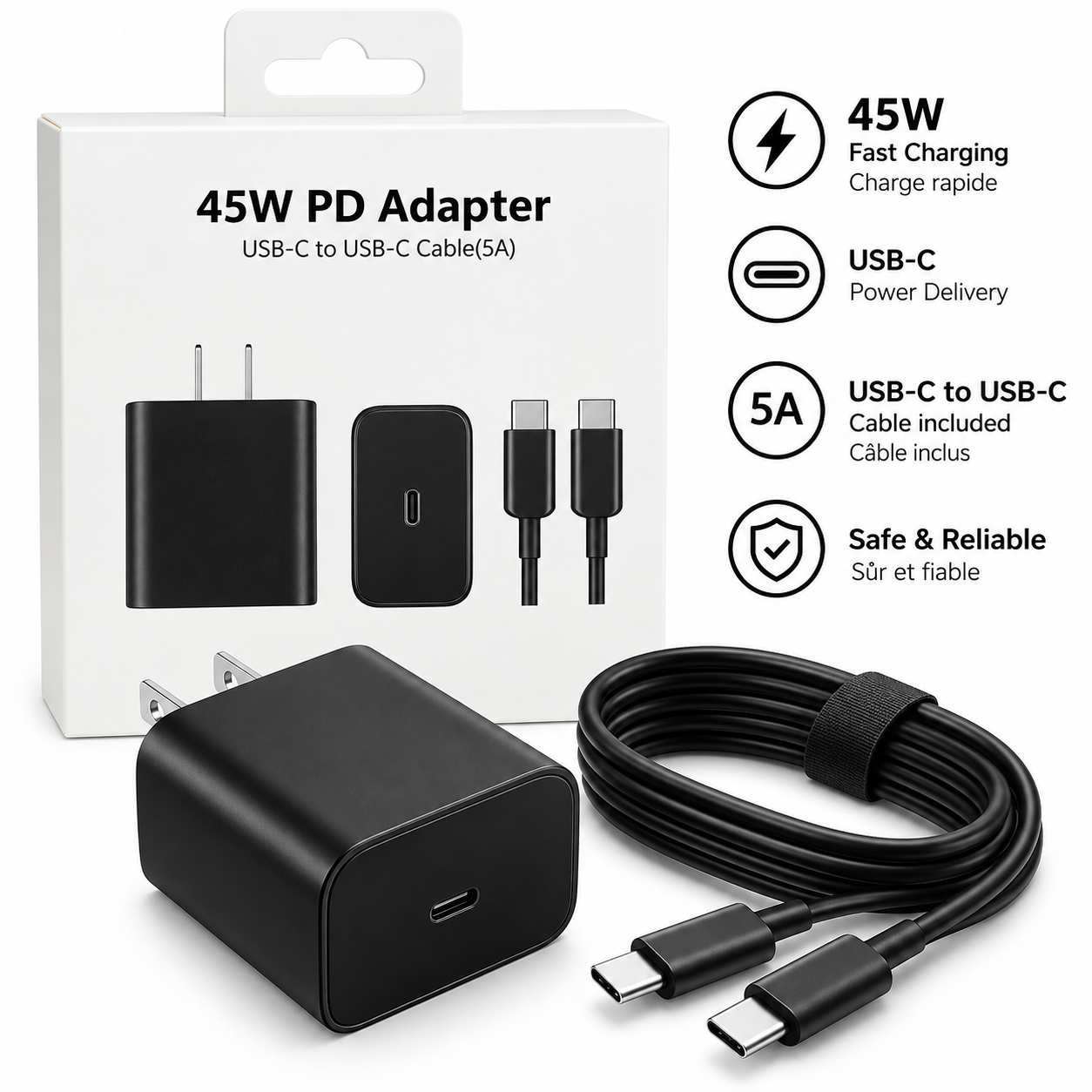 Charger USB-C to USB-C 45W