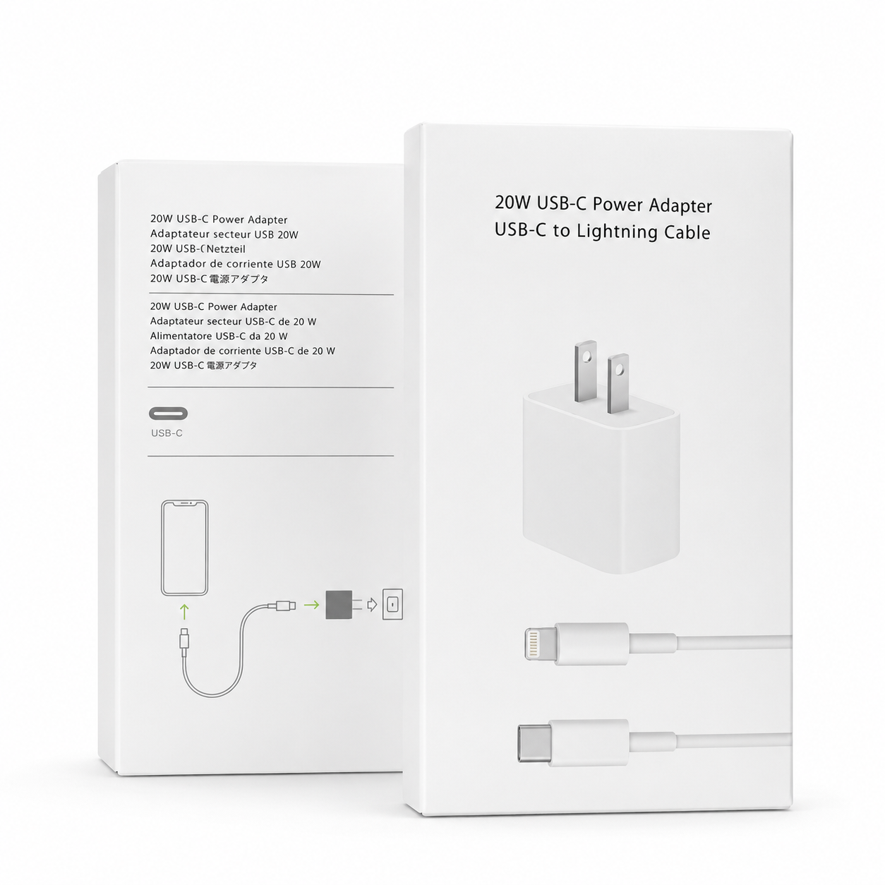 Apple 20W USB-C Power Adapter and Lighting cable