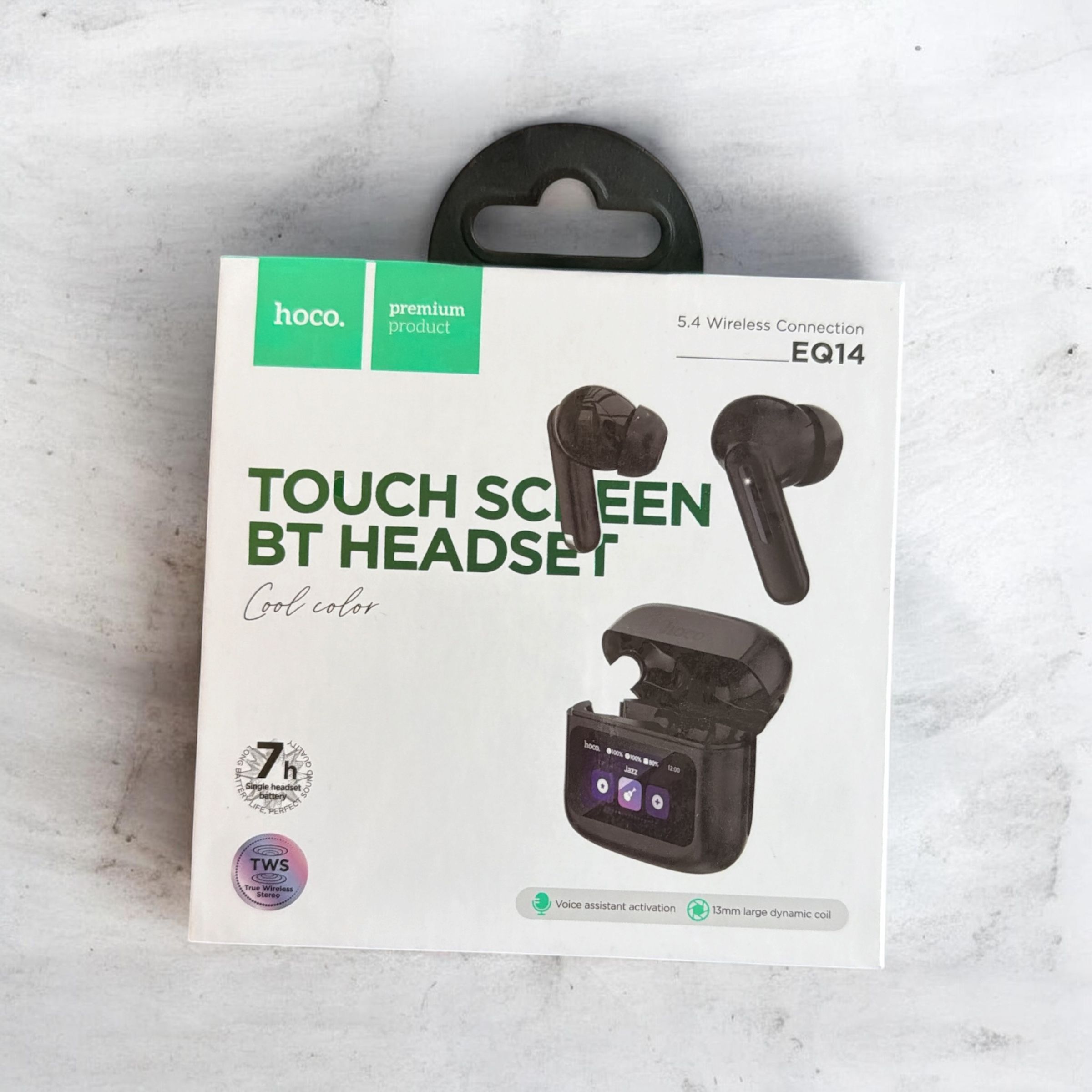 wireless earphone-touch screen bt headset-black